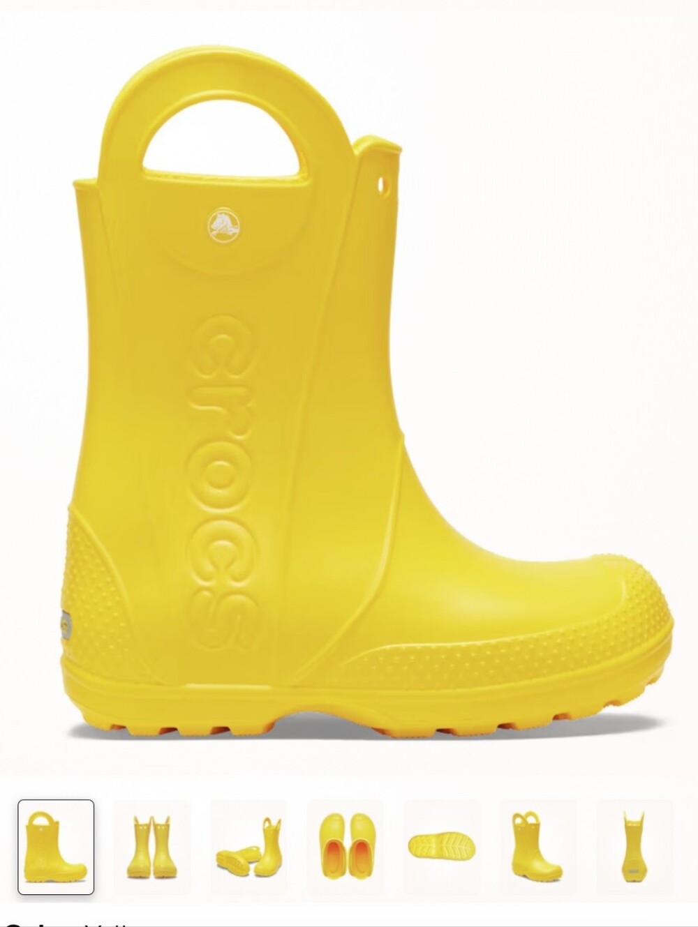 CROCS Kids' Handle It Rain Boot - Bright Yellow